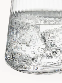 Vasos de agua artesanales con relieves Cami, 4 uds.