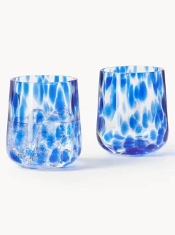 Vasos de agua artesanales con estampado de lunares Oakley, 4 uds.