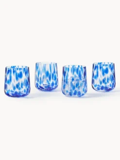 Vasos de agua artesanales con estampado de lunares Oakley, 4 uds.