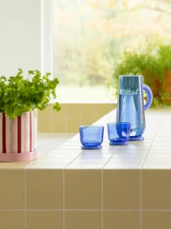 Vasos de agua artesanales de vidrio borosilicato Dew, 2 uds.
