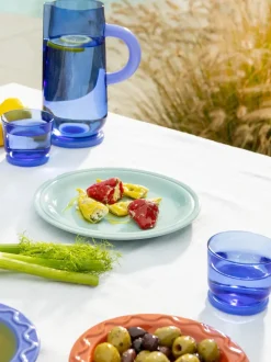 Vasos de agua artesanales de vidrio borosilicato Dew, 2 uds.