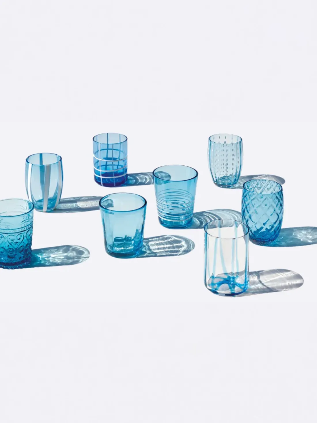 Vasos de agua artesanales Melting, 6 uds.
