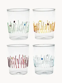 Vasos de agua artesanales Quattro Stagioni, 4 uds.