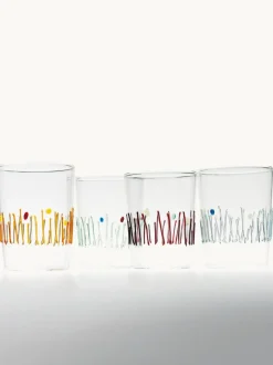 Vasos de agua artesanales Quattro Stagioni, 4 uds.