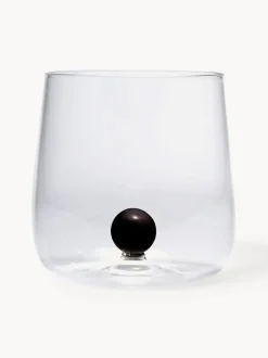 Vasos de agua artesanales soplados de vidrio borosilicato Bilia, 6 uds.