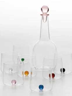 Vasos de agua artesanales soplados de vidrio borosilicato Bilia, 6 uds.