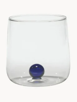 Vasos de agua artesanales soplados de vidrio borosilicato Bilia, 6 uds.