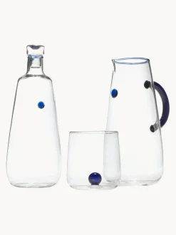 Vasos de agua artesanales soplados de vidrio borosilicato Bilia, 6 uds.
