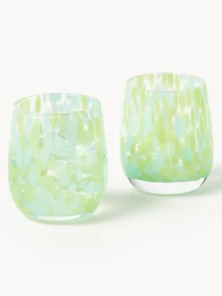Vasos de agua artesanales Yava, 4 uds.