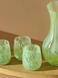Vasos de agua artesanales Yava, 4 uds.