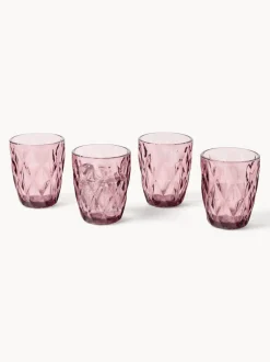 Vasos de agua con patrón texturizado Colorado, 4 uds.