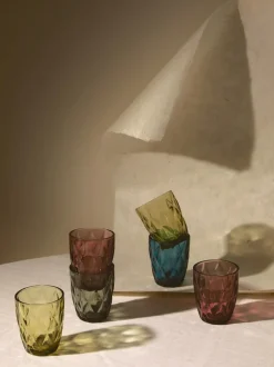 Vasos de agua con patrón texturizado Colorado, 4 uds.