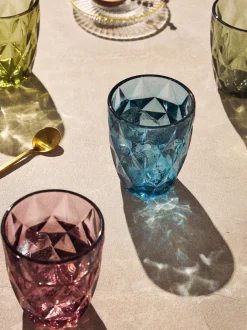 Vasos de agua con patrón texturizado Colorado, 4 uds.