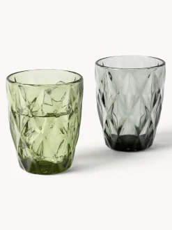 Vasos de agua con patrón texturizado Colorado, 4 uds.