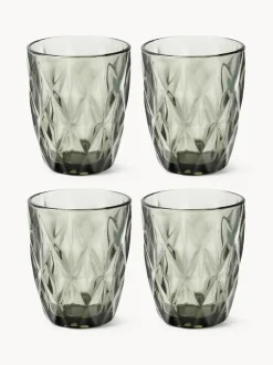 Vasos de agua con patrón texturizado Colorado, 4 uds.