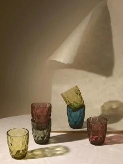 Vasos de agua con patrón texturizado Colorado, 4 uds.