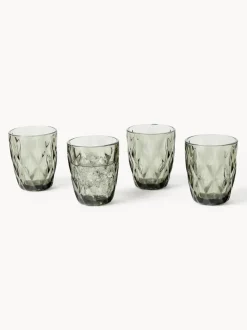 Vasos de agua con patrón texturizado Colorado, 4 uds.