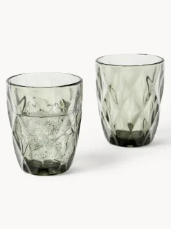 Vasos de agua con patrón texturizado Colorado, 4 uds.