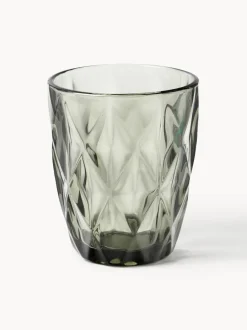 Vasos de agua con patrón texturizado Colorado, 4 uds.