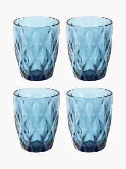 Vasos de agua con patrón texturizado Colorado, 4 uds.