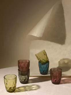 Vasos de agua con patrón texturizado Colorado, 4 uds.