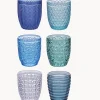 Vasos de agua con relieve Bicchieri, 6 uds.