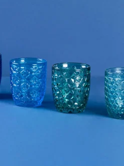 Vasos de agua con relieve Bicchieri, 6 uds.