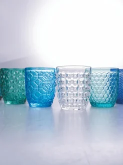Vasos de agua con relieve Bicchieri, 6 uds.