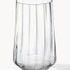 Vasos de agua de cristal con relieves Bernadotte, 6 uds.