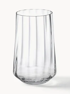 Vasos de agua de cristal con relieves Bernadotte, 6 uds.