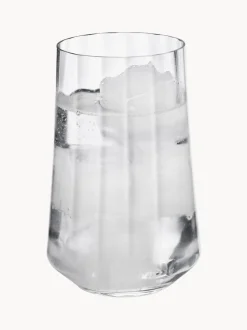 Vasos de agua de cristal con relieves Bernadotte, 6 uds.