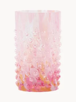 Vasos de agua de vidrio soplado Confetti Hobnail, 2 uds.