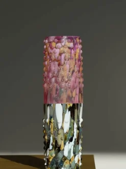 Vasos de agua de vidrio soplado Confetti Hobnail, 2 uds.
