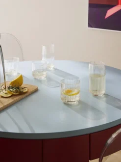 Vasos de agua soplados Aleo, 4 uds.