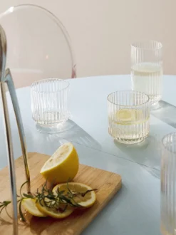 Vasos de agua soplados Aleo, 4 uds.