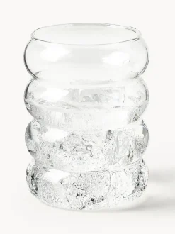 Vasos de agua soplados Bubbly, 4 uds.
