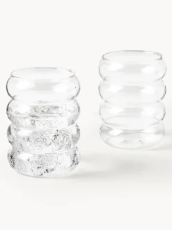 Vasos de agua soplados Bubbly, 4 uds.