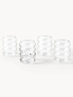 Vasos de agua soplados Bubbly, 4 uds.