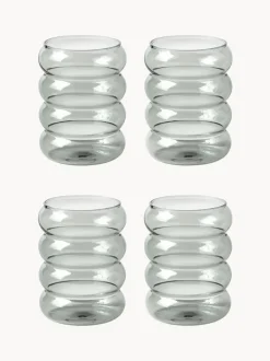 Vasos de agua soplados Bubbly, 4 uds.