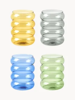Vasos de agua soplados Bubbly, 4 uds.