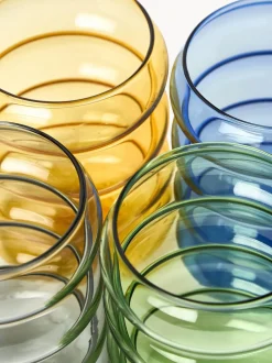 Vasos de agua soplados Bubbly, 4 uds.