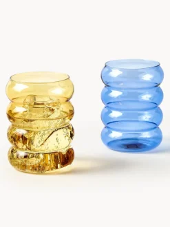Vasos de agua soplados Bubbly, 4 uds.