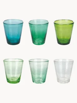Vasos de agua soplados con burbujas Cancun, 6 uds.