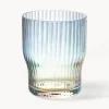 Vasos de agua soplados con relieve y brillo nacarino Juno, 4 uds.