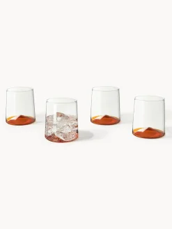 Vasos de agua soplados Hadley, 4 uds.