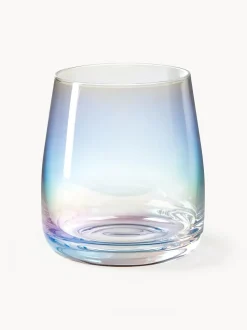 Vasos de agua soplados iridiscentes Ellery, 4 uds.