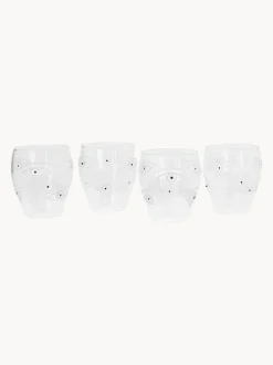 Vasos de agua soplados Oculus, 4 uds.