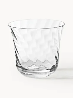Vasos de agua soplados Swirl, 4 uds.