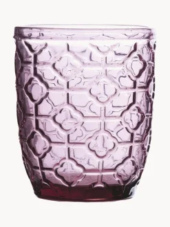 Vasos de colores con relive Geometrie, 6 uds.