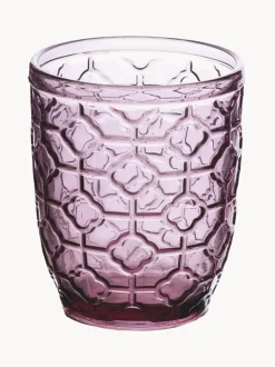 Vasos de colores con relive Geometrie, 6 uds.